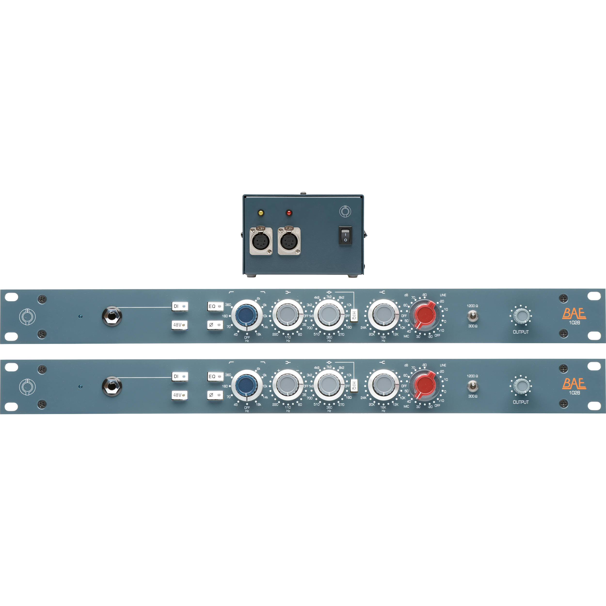 BAE 1028 Mic Preamp and EQ Pair (Incl. PSU)